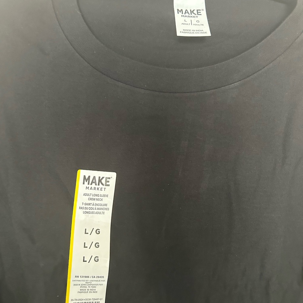 Makers Market Men's Charcoal Long Sleeve Tee